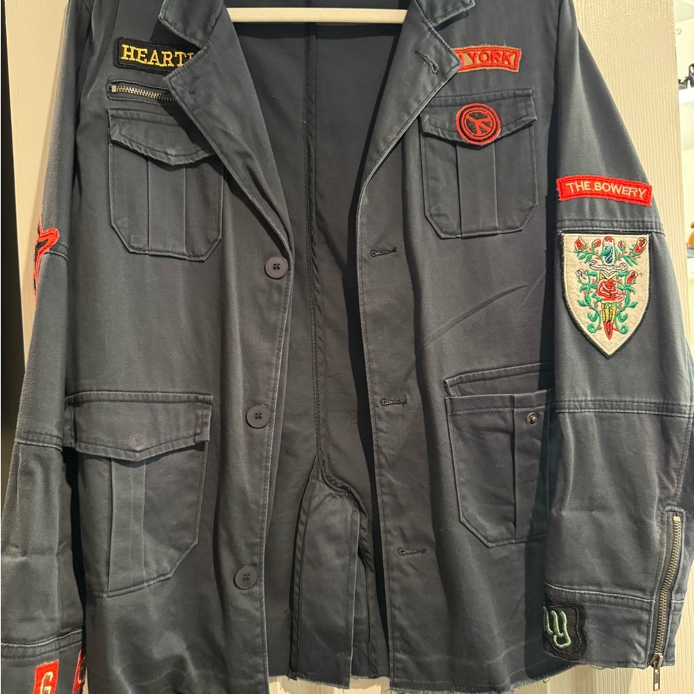 Elan Black Military Style Jacket